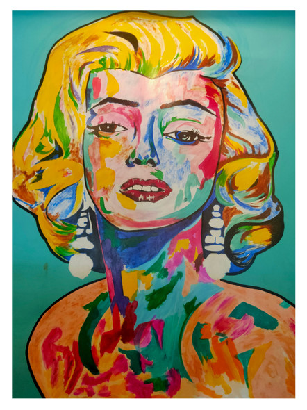 Bold - Series 14 Marline Monroe (ART_8015_74801) - Handpainted Art Painting - 36in X 48in