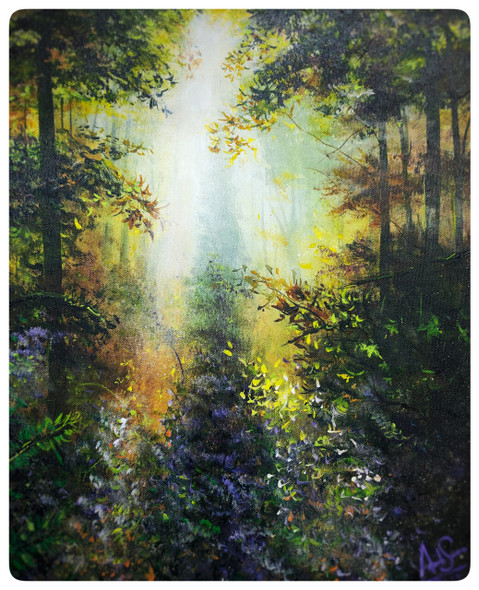 Sunrays (ART_7615_74818) - Handpainted Art Painting - 16 in X 20in