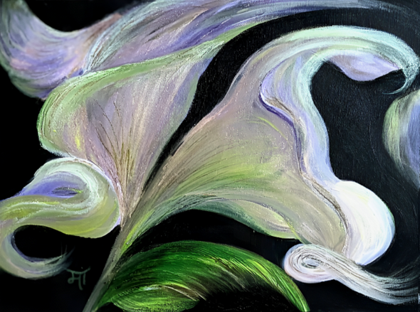 Lily (ART_9020_74777) - Handpainted Art Painting - 14in X 10in