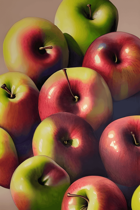 Apple 2 (PRT_8991_74993) - Canvas Art Print - 11in X 16in