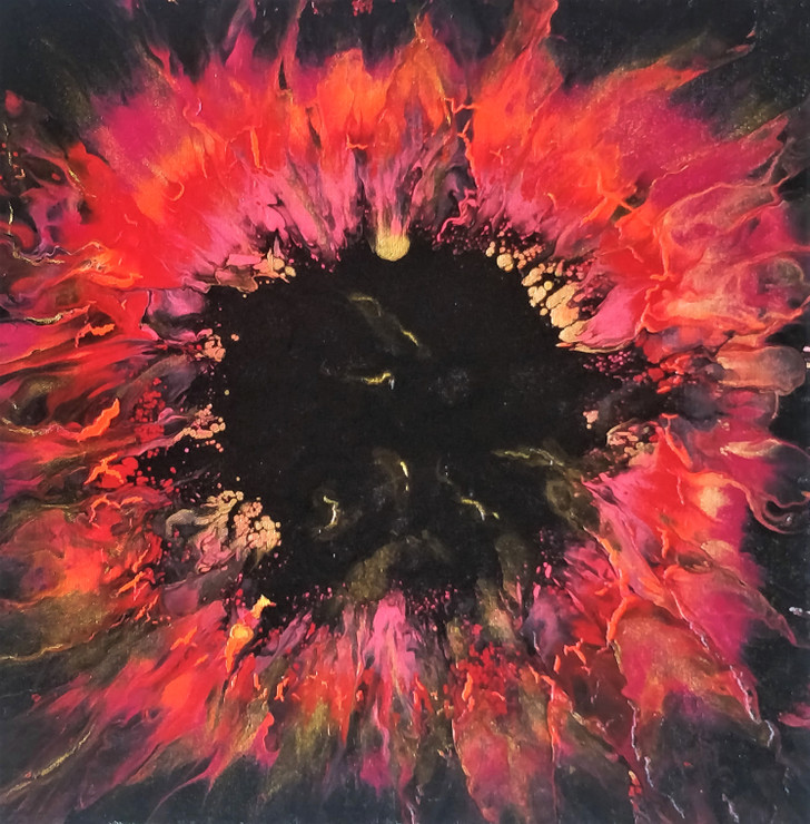 Black Hole (ART_6586_74958) - Handpainted Art Painting - 16in X 16in