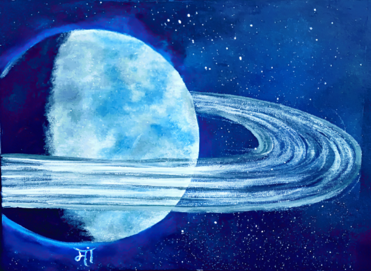 Planet (PRT_9020_74942) - Canvas Art Print - 16in X 12in
