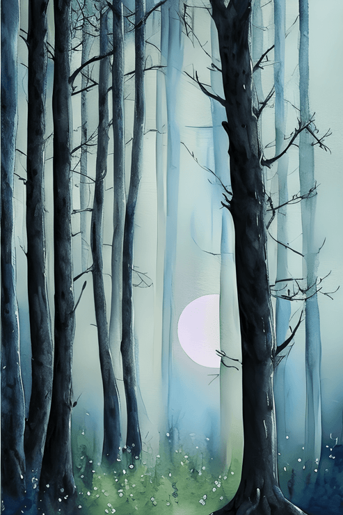 Moonlight (PRT_8991_74971) - Canvas Art Print - 11in X 16in