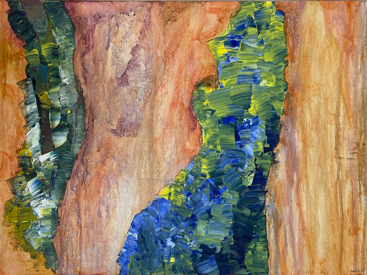 Fantastical Illusion (ART_8301_75022) - Handpainted Art Painting - 36in X 24in