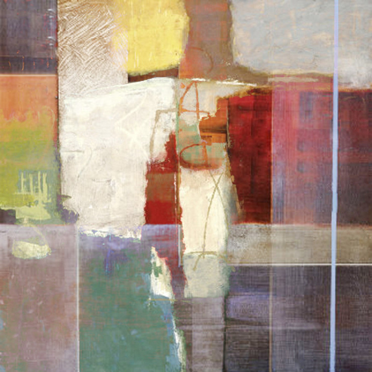 Absbuilding - 32in X 32in,28ABT03_3232,Multi-Color,80X80,Abstract Art Canvas Painting