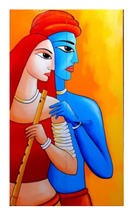 Premlila - Series 19 (ART_8015_75167) - Handpainted Art Painting - 24in X 48in
