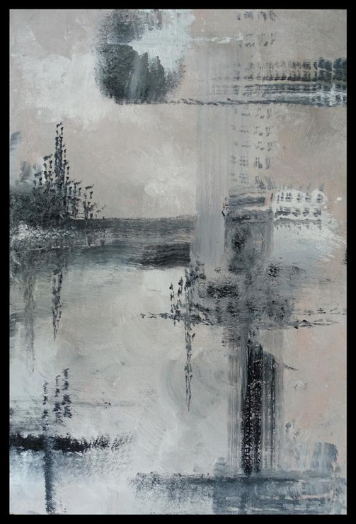 Shanti Om 3 (ART_9062_75433) - Handpainted Art Painting - 24in X 36in