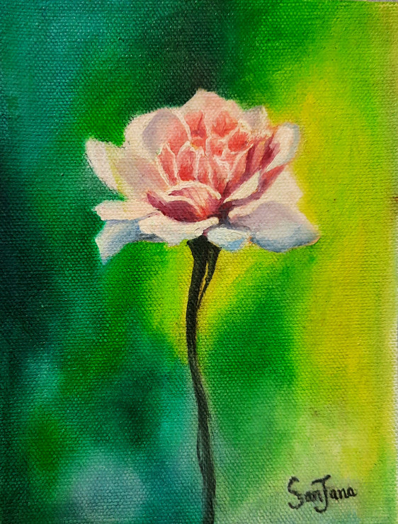 Flower (ART_9078_75897) - Handpainted Art Painting - 5in X 7in