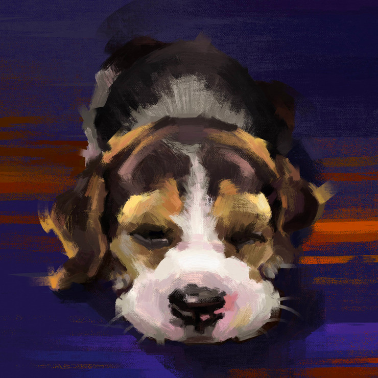 Loyal Guardians: Canine Devotion (PRT_9100_76173) - Canvas Art Print - 52in X 52in