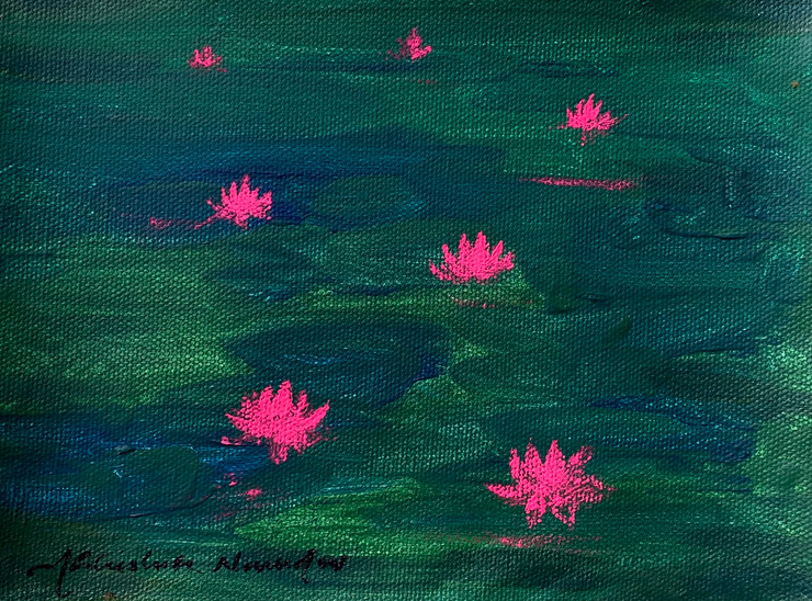 Abstract (ART_3512_76386) - Handpainted Art Painting - 8in X 8in
