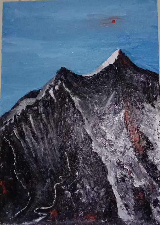 Mountain5 (PRT_9093_76418) - Canvas Art Print - 12in X 14in