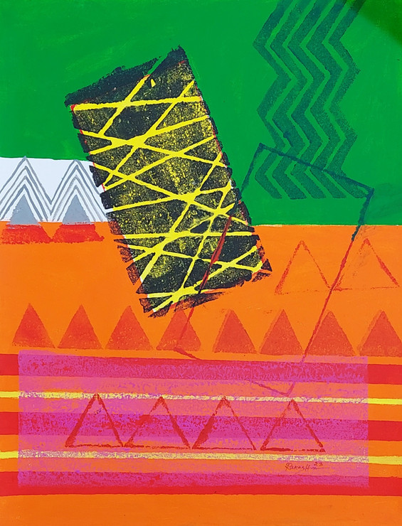 Untitled-6  (ART_9107_76510) - Handpainted Art Painting - 20in X 27in