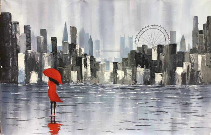 Landscape painting  (ART_6706_76667) - Handpainted Art Painting - 36in X 24in