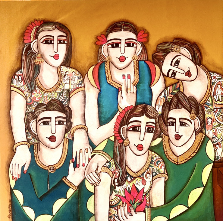 Zealous Modernity (ART_5103_76882) - Handpainted Art Painting - 30in X 30in