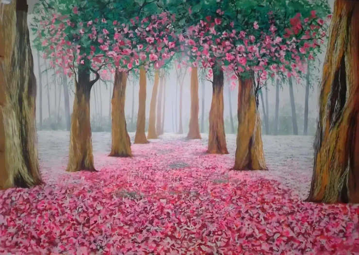 Love Emerged (ART-5868-100125) - Handpainted Art Painting - 48in X 35in