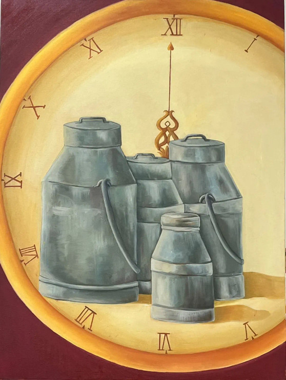 Time (ART-15082-100398) - Handpainted Art Painting - 30 in X 40in