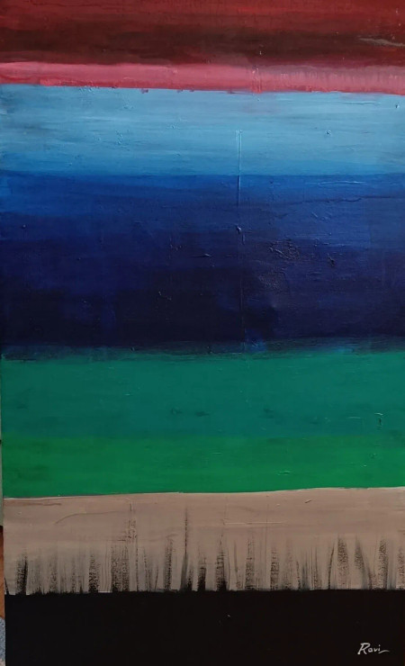 Abstract 9 (ART-5192-100498) - Handpainted Art Painting - 21in X 30in