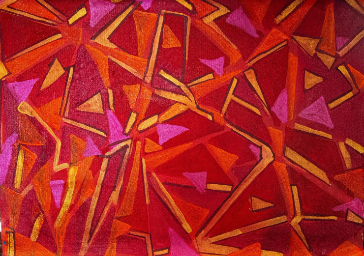 Expressive Shades (ART-15198-100904) - Handpainted Art Painting - 22in X 16in