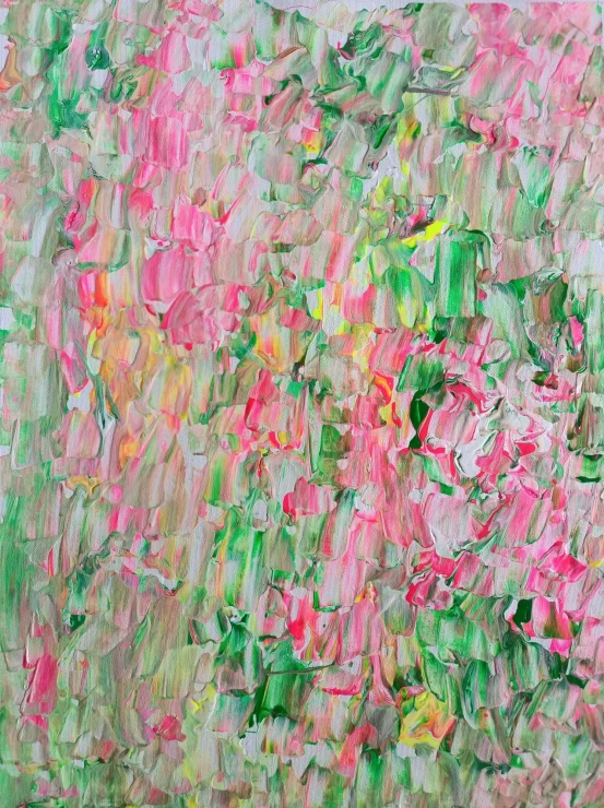 Bouquet Of Colors, Abstract Artwork, Original Canvas Painting (ART-7988-100993) - Handpainted Art Painting - 18 in X 24in