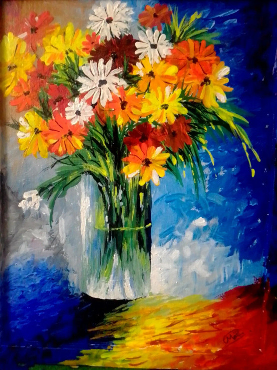 Shades Of Love (ART-5868-101624) - Handpainted Art Painting - 23in X 35in