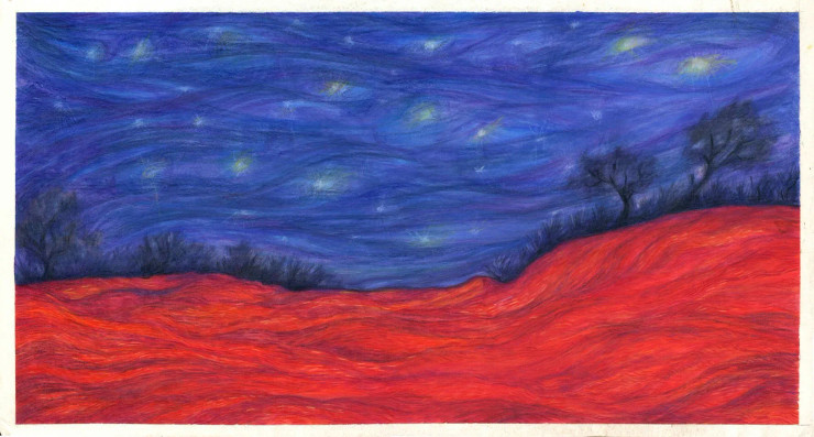 Nightscape (ART-15127-101731) - Handpainted Art Painting - 29 in X 16in