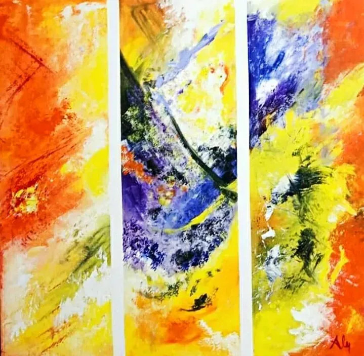 Abstract Art 0092 (ART-15436-101758) - Handpainted Art Painting - 30 in X 30in