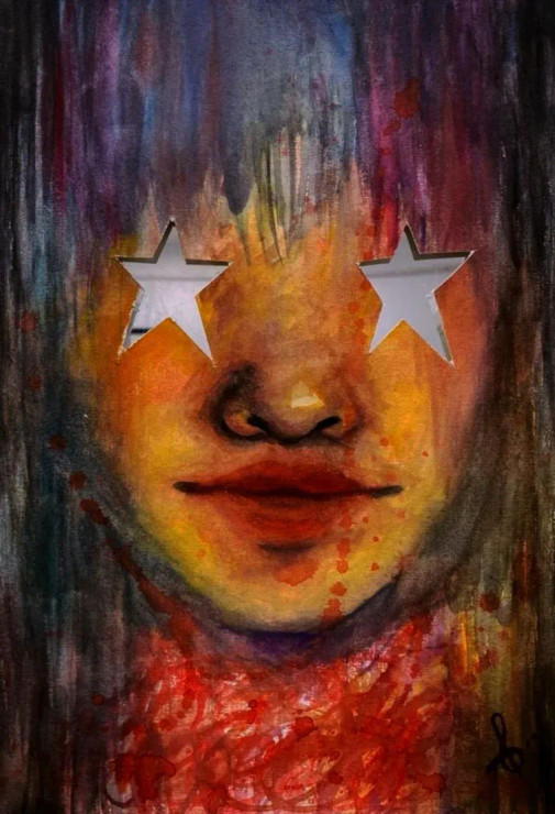 Finding Light (ART-15477-101916) - Handpainted Art Painting - 8 in X 11in