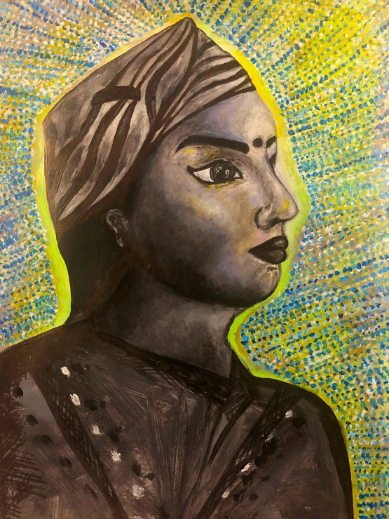 Veerangana Uda Devi Pasi (PRT-15486-102041) - Canvas Art Print - 9in X 12in