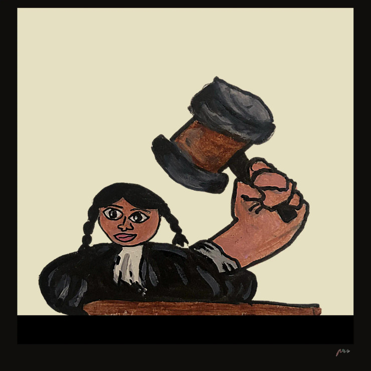 Judge (PRT-15486-102042) - Canvas Art Print - 12in X 12in