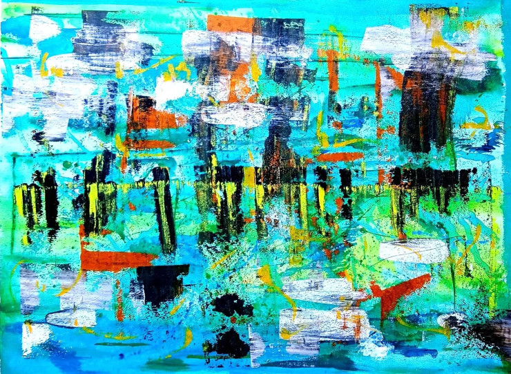 Incasur (ART-15591-102340) - Handpainted Art Painting - 30in X 22in