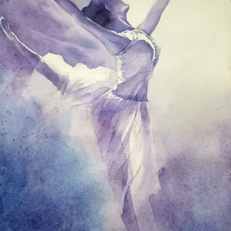 Dance (ART-15604-102489) - Handpainted Art Painting - 15in X 20in
