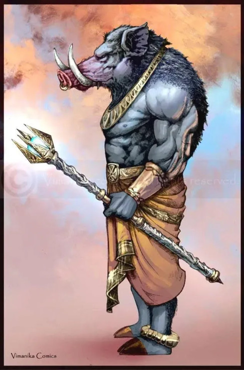 Varaha (PRT-6845-102559) - Canvas Art Print - 24in X 36in