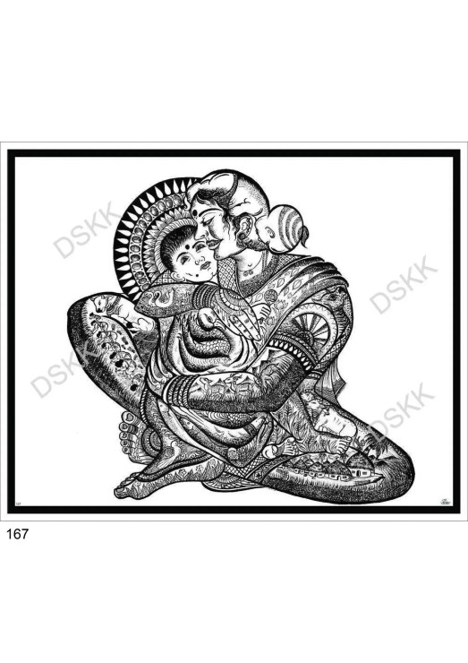 Mother (ART-15663-102855) - Handpainted Art Painting - 24in X 19in