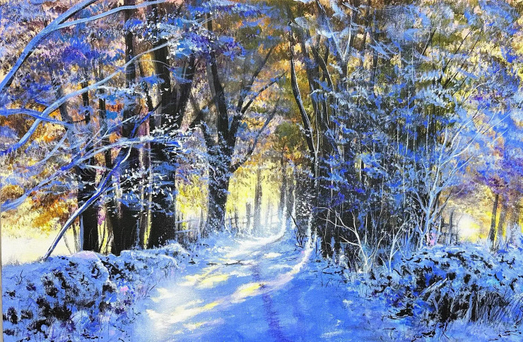 Beautiful Snow Forest (PRT-7615-103118) - Canvas Art Print - 30in X 20in