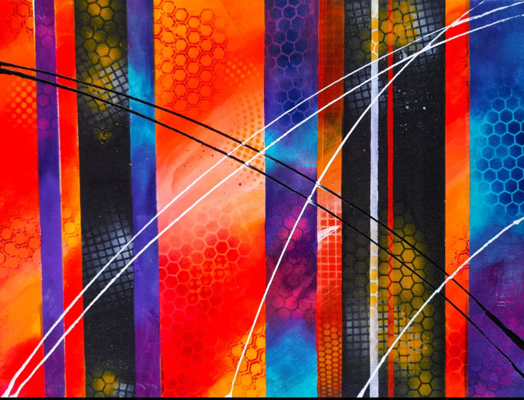 Colourful World (ART-15781-103353) - Handpainted Art Painting - 18in X 24in