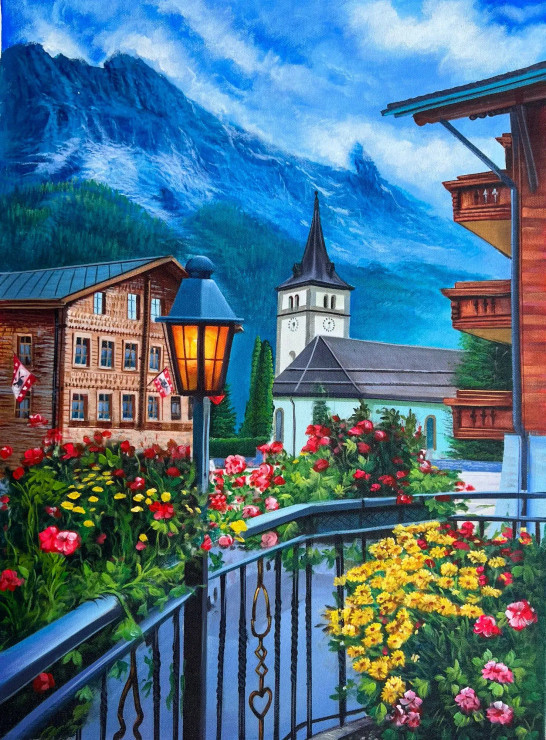 Landscape Painting (ART-6706-103760) - Handpainted Art Painting - 18in X 24in