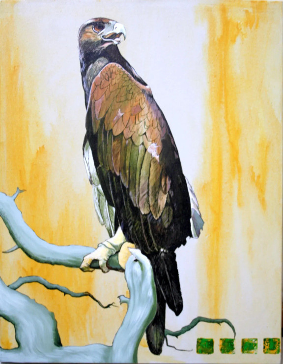 Eagle Bird (ART-8091-103833) - Handpainted Art Painting - 18in X 23in
