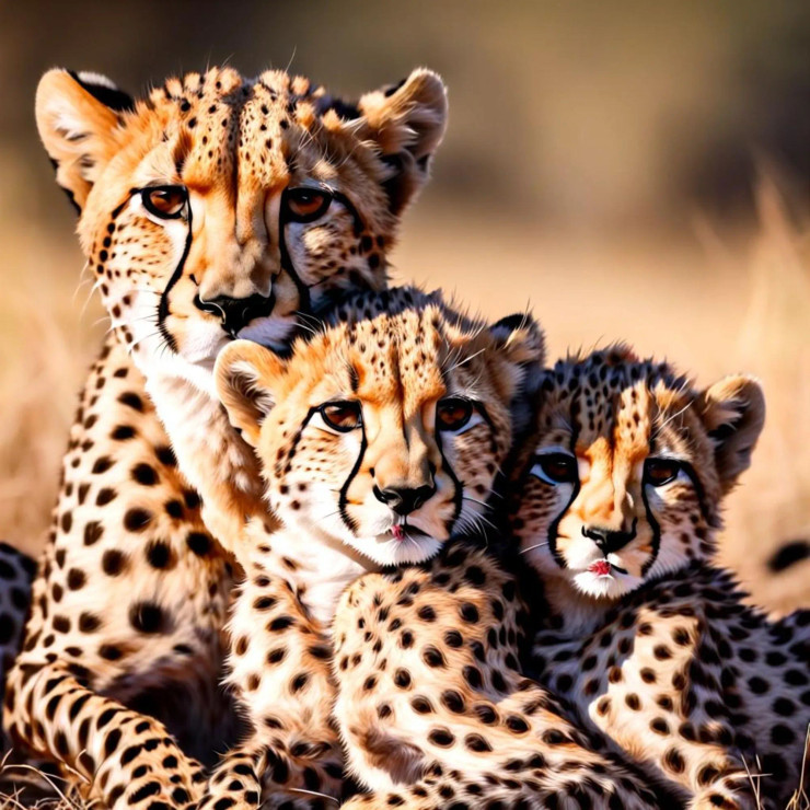 Some More Cheetahs (PRT-15676-104233) - Canvas Art Print - 18in X 18in
