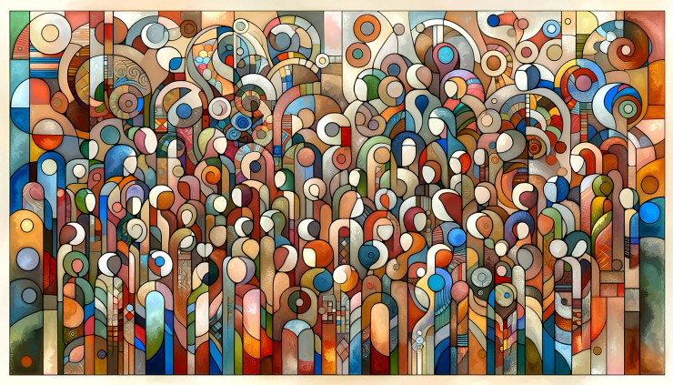 Symphony Of Unity (PRT-8907-104268) - Canvas Art Print - 24in X 14in
