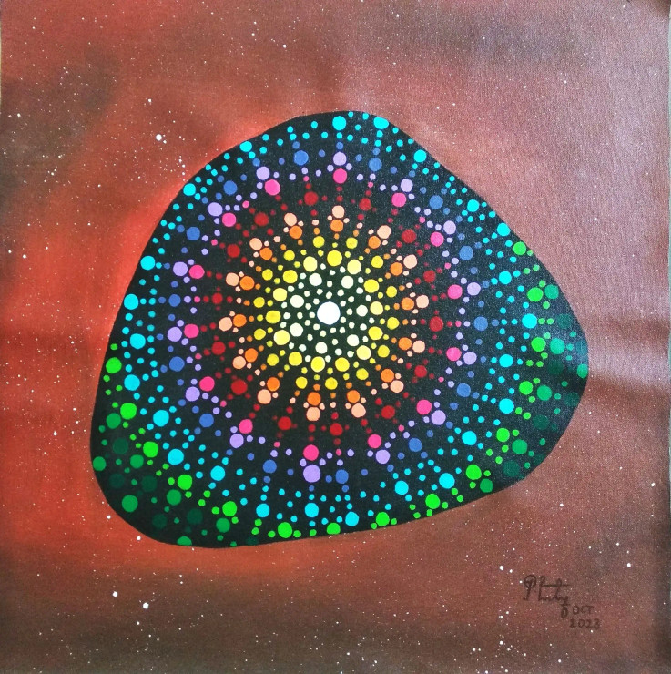 Infinity Syndrome III (ART-6549-104227) - Handpainted Art Painting - 22in X 22in