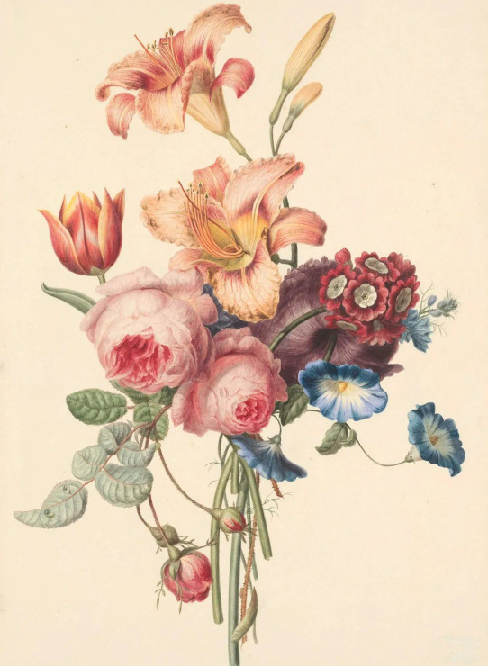 Flower Painting [Flora Flower] (PRT-7699-104409) - Canvas Art Print - 22in X 30in