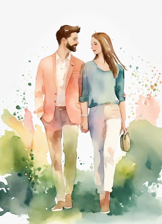 Romance 12 (PRT-8991-104602) - Canvas Art Print - 43in X 60in
