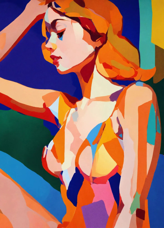 Modern Woman 31 (PRT-8991-104575) - Canvas Art Print - 43in X 60in
