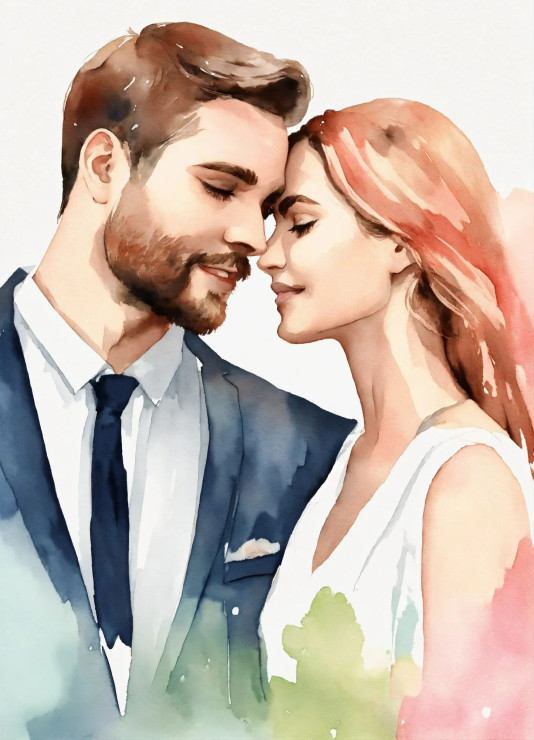 Romance 13 (PRT-8991-104603) - Canvas Art Print - 43in X 60in