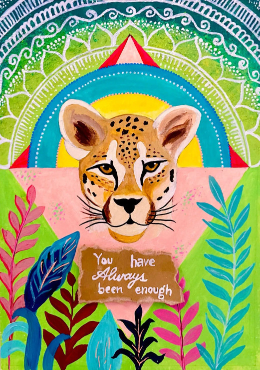 Leopard Art (PRT-15599-104516) - Canvas Art Print - 21in X 30in