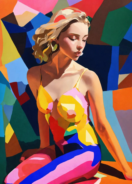 Modern Woman 30 (PRT-8991-104574) - Canvas Art Print - 43in X 60in