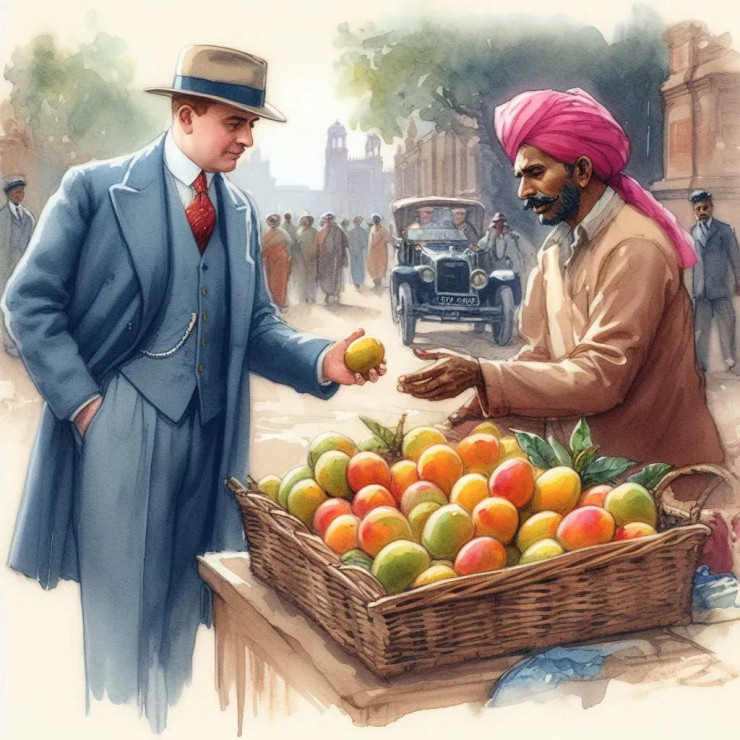 Fruit Vendor 3 (PRT-8991-104999) - Canvas Art Print - 60in X 60in