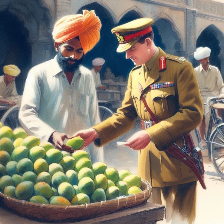 Fruit Vendor 4 (PRT-8991-105000) - Canvas Art Print - 60in X 60in