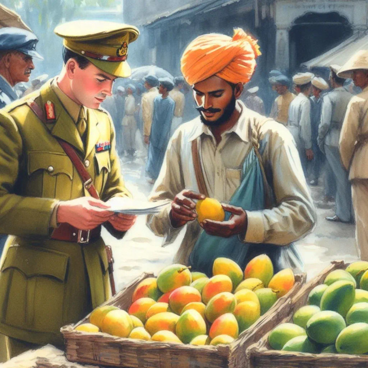 Fruit Vendor 5 (PRT-8991-105001) - Canvas Art Print - 60in X 60in