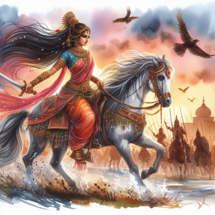 Warrior Princess 8 (PRT-8991-105076) - Canvas Art Print - 60in X 60in